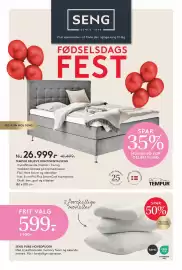 Seng reklamblad vecka 34 Sida 1: Tempur Relieve kontinentalseng €26.999,00, Seng Pure hovedpuder €599,00