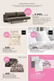 Seng reklamblad vecka 34 Sida 6: Kalø sovesofa €9.999,00, Høie Wera sengetøj €599,00