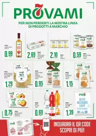 Volantino PRO7 Supermercati Pagina 14: PRO bibite vari tipi €0,69, PRO7 frollini tradizionali €1,15