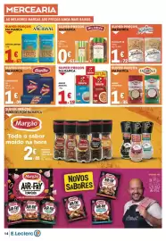 Folheto E.Leclerc Página 14: Letras milaneza €0,61, Arroz agulha louro €1,19
