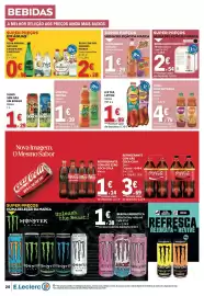 Folheto E.Leclerc Página 20: Ice tea lipton €1,99, Refrigerante sem gás manga e laranja joi €1,29