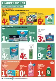 Folheto E.Leclerc Página 30: Sal finish €1,89, Sun limpa máquinas €4,49