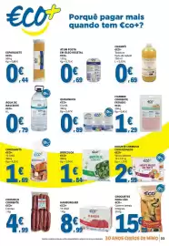 Folheto E.Leclerc Página 33: Brócolos eco+ €1,84, Croquetes para cão eco+ carne e cereais integrais €15,39