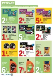 Folheto E.Leclerc Página 34: Alimento húmido para gato sheba aves/carne €2,59, Óleo motor galp multigasolina €7,19