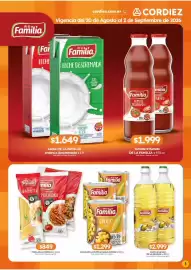 Folleto Cordiez Página 1: La familia - tomate triturado €1.999,00, La familia - aceite de girasol €2.999,00