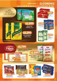 Folleto Cordiez Página 3: Firenze - tostadas con gluten €1.799,00, Taraguí - mate cocido €1.899,00