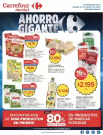 Folleto Carrefour Market Página 1: Cuarto trasero de pollo congelado €3.990,00, Favorita - fideos secos €670,00