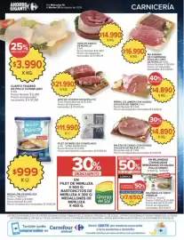 Folleto Carrefour Market Página 3: Cuarto trasero de pollo congelado €3.990,00, Tapa de asado de novillo €14.990,00