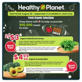 Healthy Planet flyer Page 1