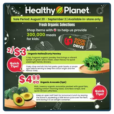 Healthy Planet (valid until 2-09)