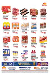 Encarte Assaí Atacadista Página 2: Pulsi - bebida láctea sabor morango trevo €6,99, Lombo suíno congelado suinco €29,90