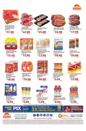 Encarte Assaí Atacadista Página 2: Pulsi - bebida láctea sabor morango trevo €6,99, Lombo suíno congelado suinco €29,90