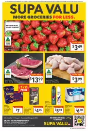 Supa Valu catalogue week 34 Page 7: Australian Fresh Chicken Maryland €3,99, Australian Economy Beef Rump Steak €13,99