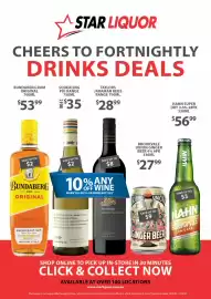 Star Liquor catalogue Page 1: Bundaberg Rum Original €53,99, Squealing pig range €35,00