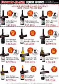 Farmer Jack's catalogue week 34 Page 25: Garagiste Merricks Chardonnay €39,99, Wickhams Road Pinot Noir €24,99