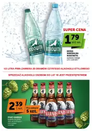 Groszek gazetka | Supermarket Strona 2: Piwo Harnas €2,39, Woda mineralna Rodowita €1,79