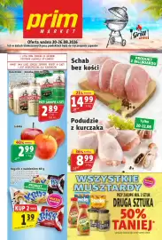 Prim Market gazetka tydzień 34 Strona 1: Podudzie z kurczaka €8,99, Kasztelan CARLSBERG €2,89