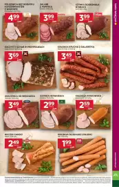 Stokrotka gazetka tydzień 34 Strona 13: Salami z papryką Könecke €3,99, Kiełbasa Krucha z Galaretką Madej & Wróbel €3,49