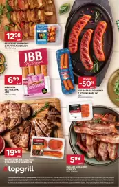 Stokrotka gazetka tydzień 34 Strona 16: Boczek Grillowy O!Mięso €5,98, Kiełbasa Bez Osłonki JBB €6,99