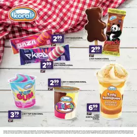 Stokrotka gazetka Strona 7: Lody Top Gum o smaku gumy balonowej €3,79, Lody Pando śmietankowo-czekoladowe €2,99