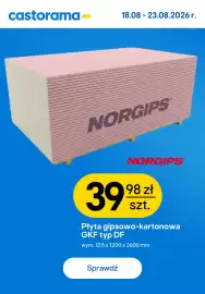 Castorama gazetka Strona 11: Płyta gipsowo-kartonowa Gkf typ Df Norgips €39,98