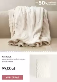 Homla gazetka Strona 7: Koc RAUL puszysty ze strukturalnym wzorem ecru 150x200 cm €99,00