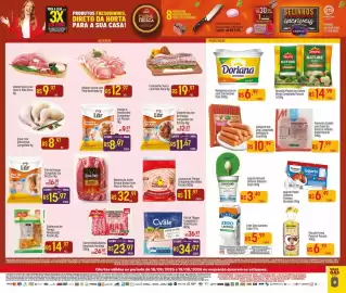 Encarte Muffato Página 2: Pelé - bisteca suína com pele resfriada €12,97, Doriana - margarina com ou sem sal €6,99