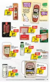 Catalog Mega Image săptămâna 34 Pagină 13: Cris-tim șunculită țărănească, afumată €13,99, Meda salam bănățean €6,69