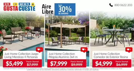 Catálogo Sodimac Homecenter Página 2: Just Home Collection Comedor de Exterior Resina €4.999,00