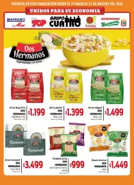 Catálogo Supermercados Mariano Max Página 11: Dos Hermanos snack de arroz €1.449,00, Dos Hermanos tostadas arroz €999,00