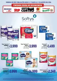 Catálogo Supermercados Mariano Max Página 18: Babysec pañales ultra soft €14.999,00, Elite pañuelos descartables €1.499,00