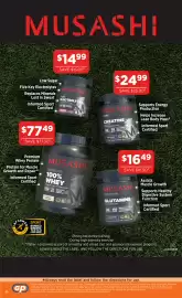 Good Price Pharmacy catalogue Page 21: Musashi Fuel Creatine €24,99, Musashi Recover Glutamine €16,49