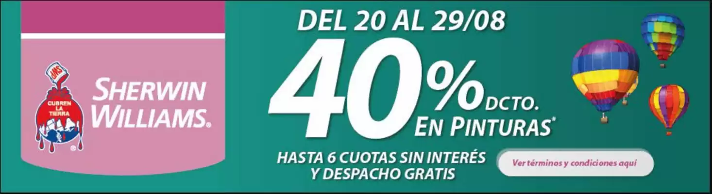 Sherwin Williams (válido hasta 31-08)