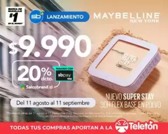 Catálogo Salcobrand Página 14: Maybelline - nuevo super stay 30h flex base en polvo €9.990,00