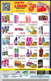 Encarte Lider Atacadista Página 4: Alvejante guimarães s/cloro €10,98, Lava roupas líquido aquafast 3l €21,98