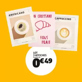 Catalogue GiFi semaine 34 page 2: Lot 3 arifiches €0,49