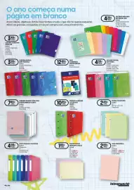 Folheto Intermarché Página 4: Dossier 4 argolas c/ elástico touch oxford €10,99, Caderno agrafado openflex oxford €3,49