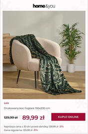 Home&You gazetka tydzień 34 Strona 10: Koc drukowany Foglare 150x200 cm €89,99