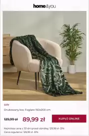 Home&You gazetka tydzień 34 Strona 10: Koc drukowany Foglare 150x200 cm €89,99