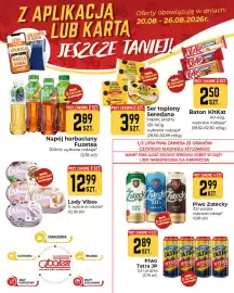 Społem Częstochowa gazetka tydzień 34 Strona 1: Napój herbaciany Fuzetea €2,89, Lody Vibes €12,99