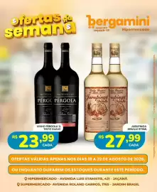 Catálogo Supermercado Bergamini Página 20: Vinho pérgola 1l tinto suave €23,99, Jurupinga Dinalle €27,99