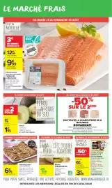Catalogue Carrefour Market page 6: Tarte fine poire €6,75, CHARAL 2 pavés de bœuf marinés aux 3 poivres €3,45