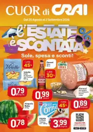 Volantino Crai Pagina 1: Algida Cornetto Classico €3,99, Fiorucci Mortadella Con Pistacchi Aroma €10,99