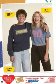 Folleto Eroski Página 10: Pantalón tejano €12,99, Sudadera €15,99