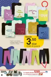 Folleto Eroski Página 8: Pack 2 camisetas manga larga o mallas €3,50