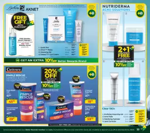Dis-Chem catalogue Page 28: Nivea Clear Up Daily UV Fluid SPF50+-40ml €170,99, Nivea Skin Glow Micellar Water-400ml €116,99