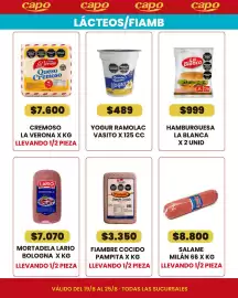 Catálogo Autoservicio Capo semana 34 Página 3: La verona queso cremoso €7.600,00, Salame milán 66 €8.800,00