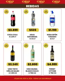Catálogo Autoservicio Capo semana 34 Página 5: Agua san miguel €535,00, Coca cola €3.899,00