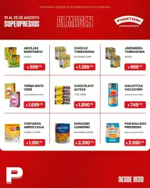 Catálogo Piantoni Supermayorista semana 34 Página 3: Montenevi arvejas €59.900,00, Tarragona choclo en grano €1.299,00
