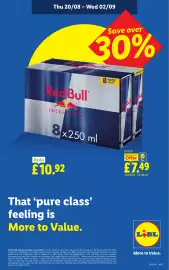 Lidl leaflet week 34 Page 30: Red Bull energy drink €7,49